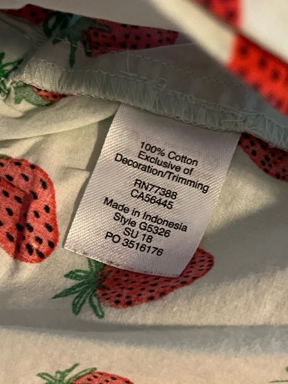 J. Crew Cotton Pajama Shorts - Strawberry Print